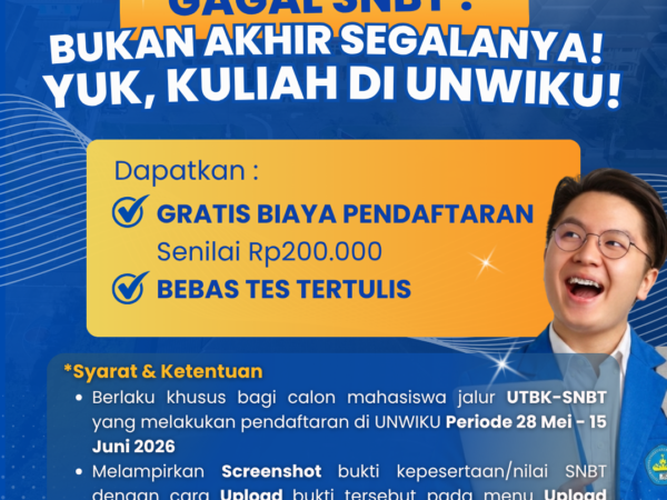 Tidak Lolos SNBT? UNWIKU Berikan Gratis Biaya Pendaftaran dan Bebas Tes Tertulis